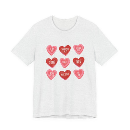 Candy Heart Shirt, Conversation Hearts Shirt - Popbydesign