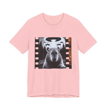 Capybara UFO Funny Tshirt, Alien Abduction Gift Tee - Popbydesign