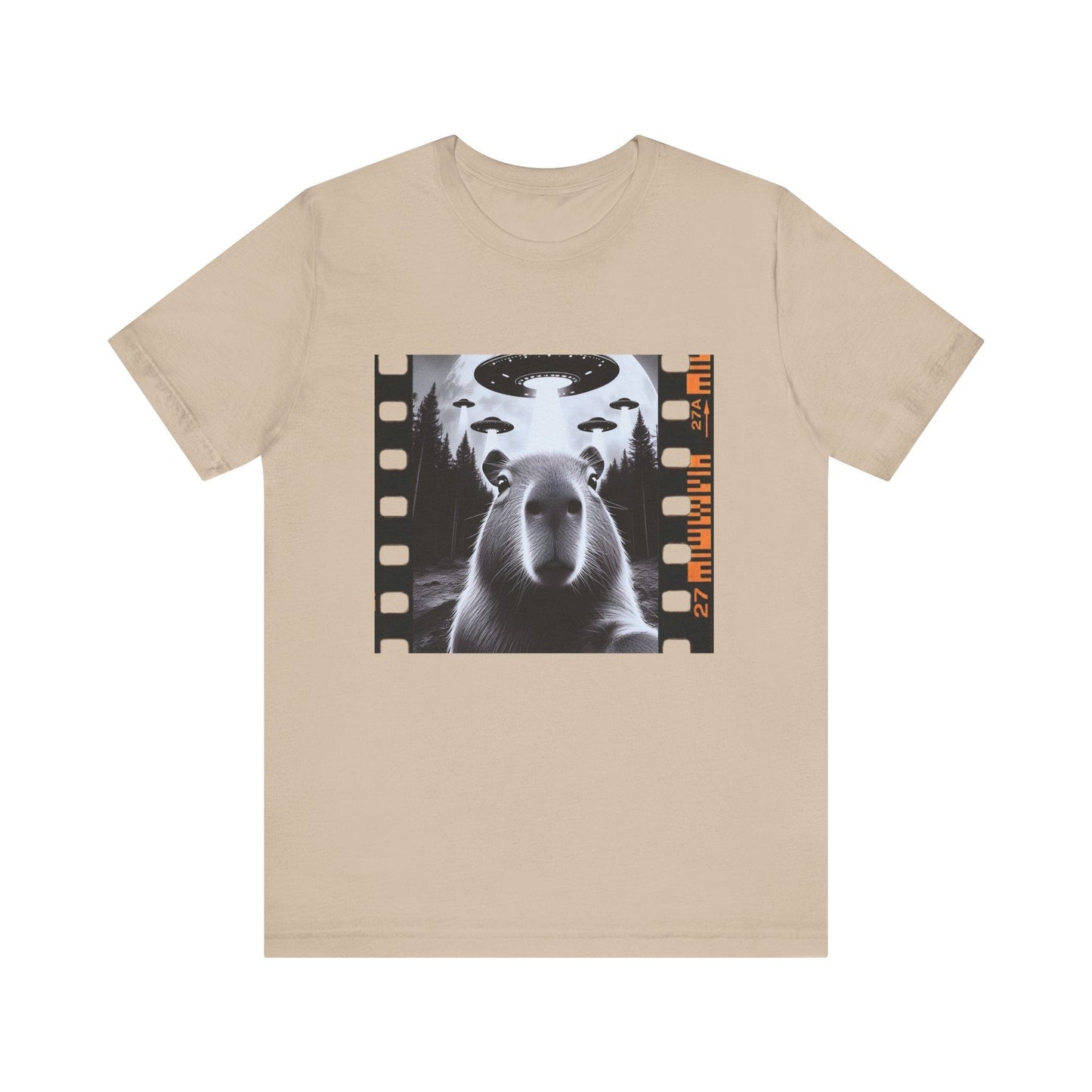 Capybara UFO Funny Tshirt, Alien Abduction Gift Tee - Popbydesign