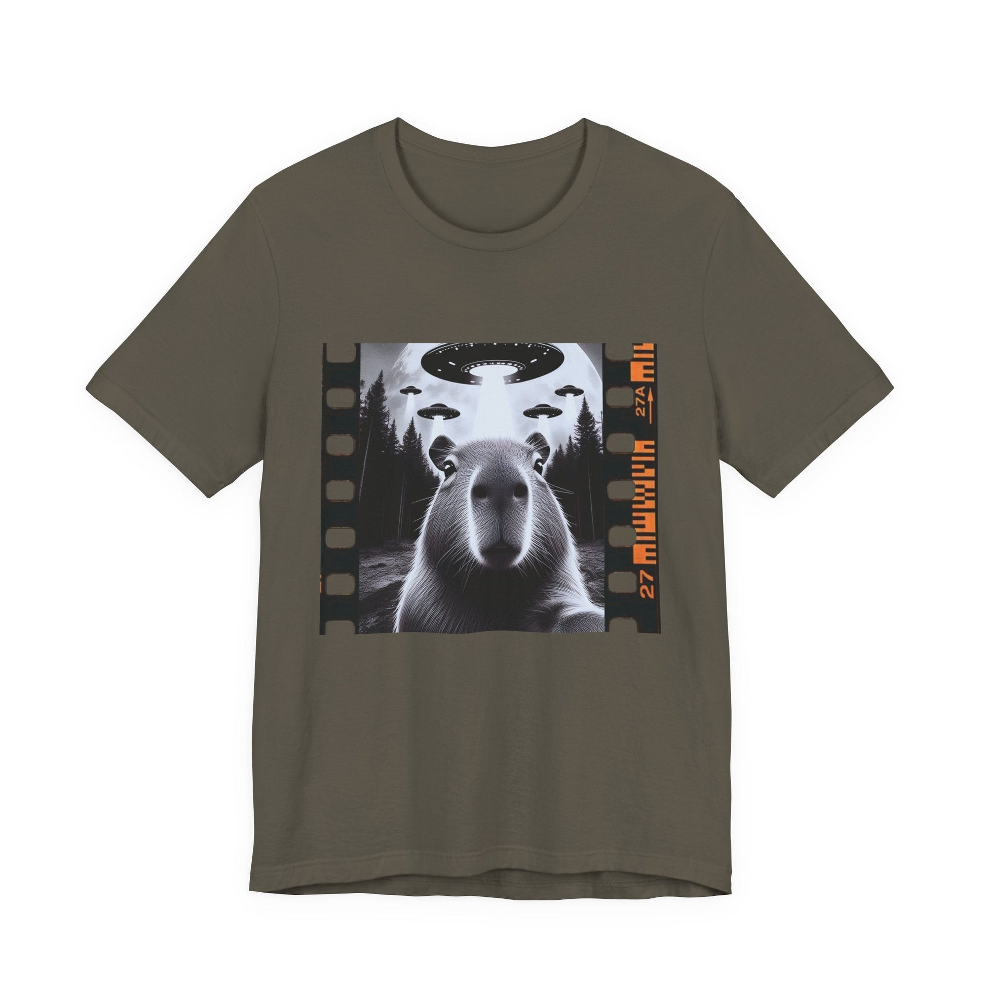 Capybara UFO Funny Tshirt, Alien Abduction Gift Tee - Popbydesign