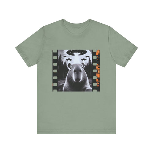 Capybara UFO Funny Tshirt, Alien Abduction Gift Tee by Printify