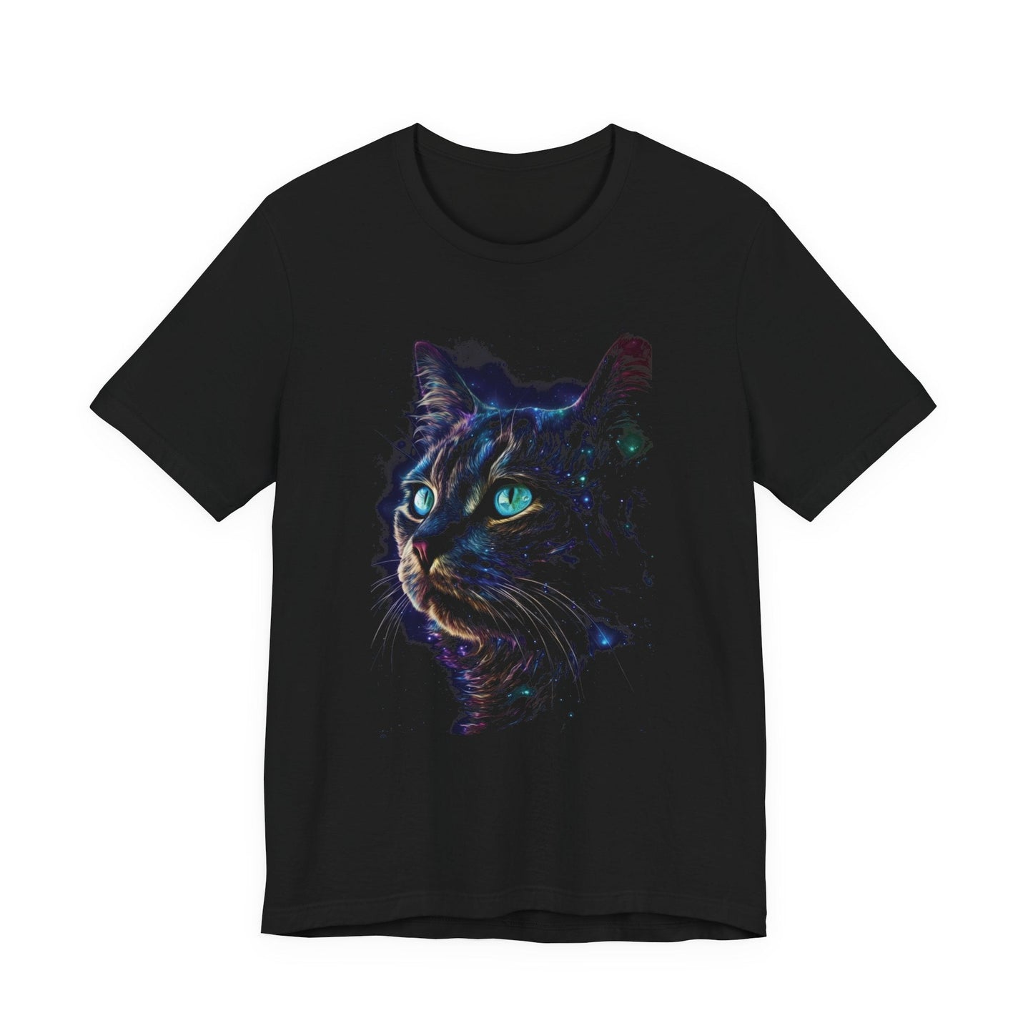 Celestial Black Cat Moon Shirt, Galaxy Tee, Cat Moon - Popbydesign