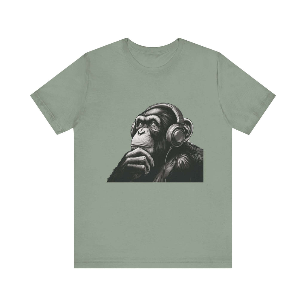 Chimpanzee Wearing Headphones Shirt, Pop Art Fans by PopCultureByDesign36