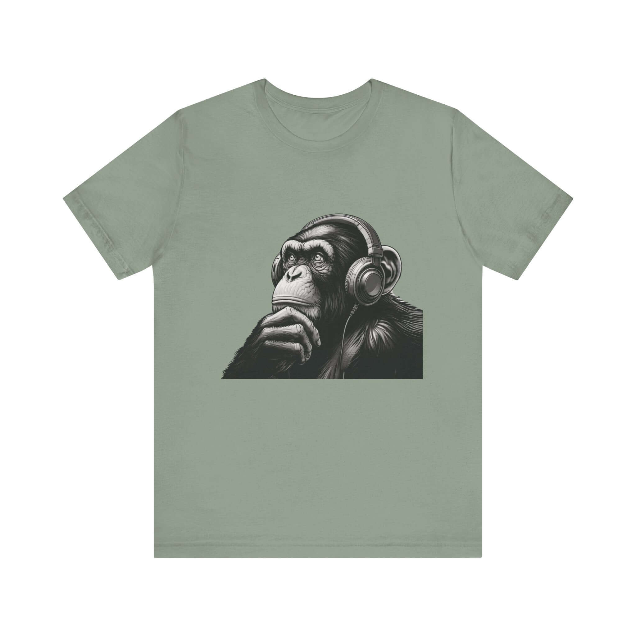 Chimpanzee Wearing Headphones Shirt, Pop Art Fans by PopCultureByDesign36
