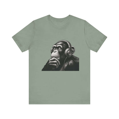 Chimpanzee Wearing Headphones Shirt, Pop Art Fans - Popbydesign