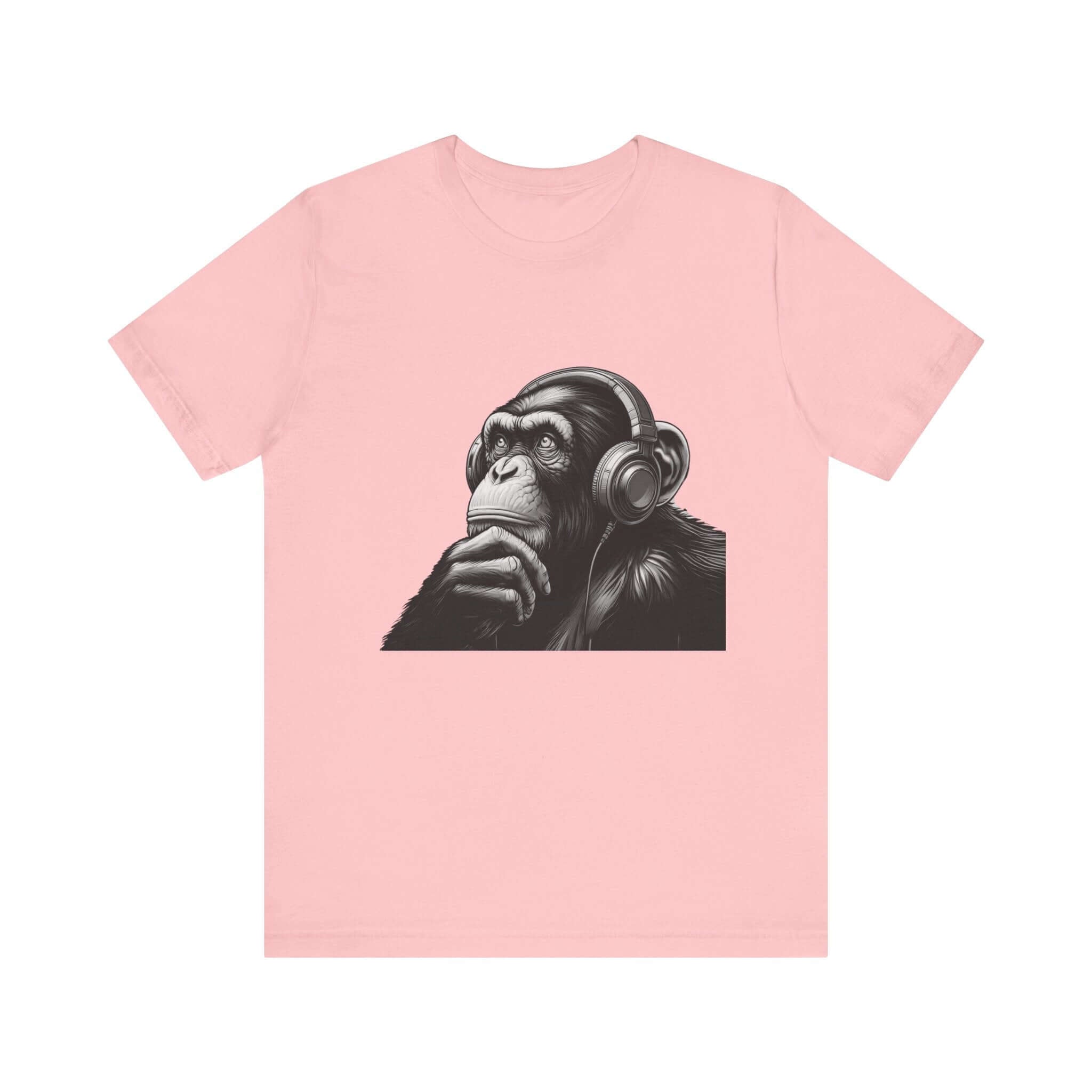 Chimpanzee Wearing Headphones Shirt, Pop Art Fans by PopCultureByDesign36