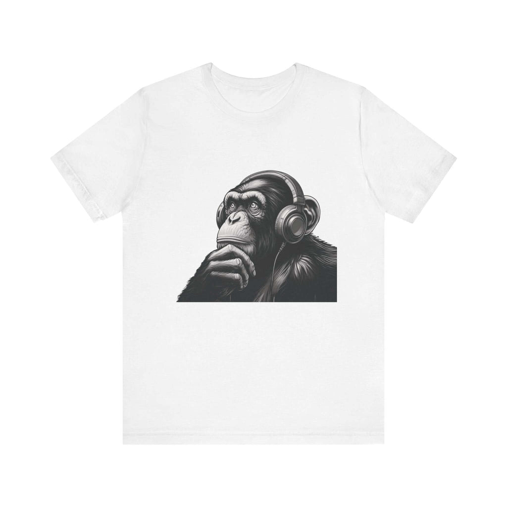 Chimpanzee Wearing Headphones Shirt, Pop Art Fans by PopCultureByDesign36