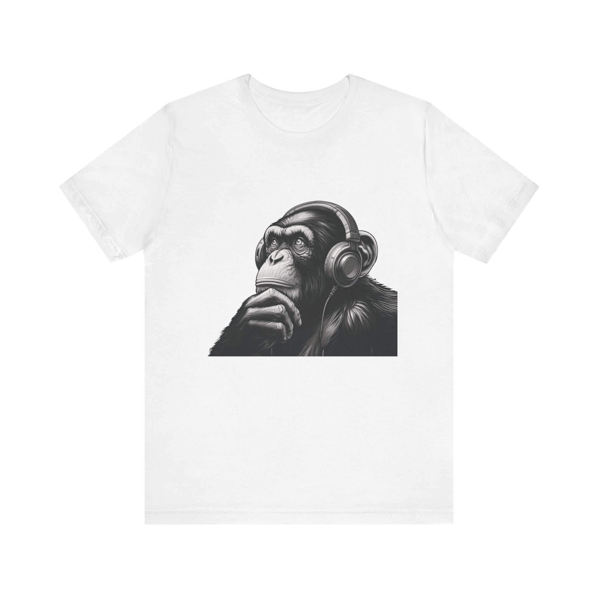 Chimpanzee Wearing Headphones Shirt, Pop Art Fans by PopCultureByDesign36