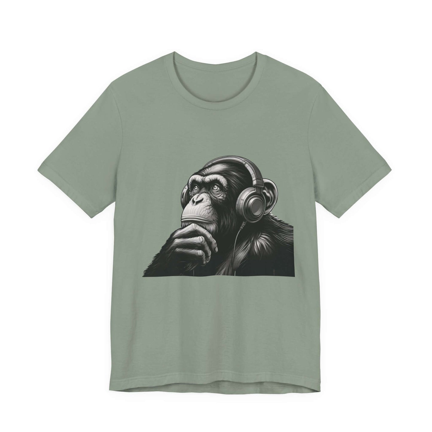 Chimpanzee Wearing Headphones Shirt, Pop Art Fans - Popbydesign