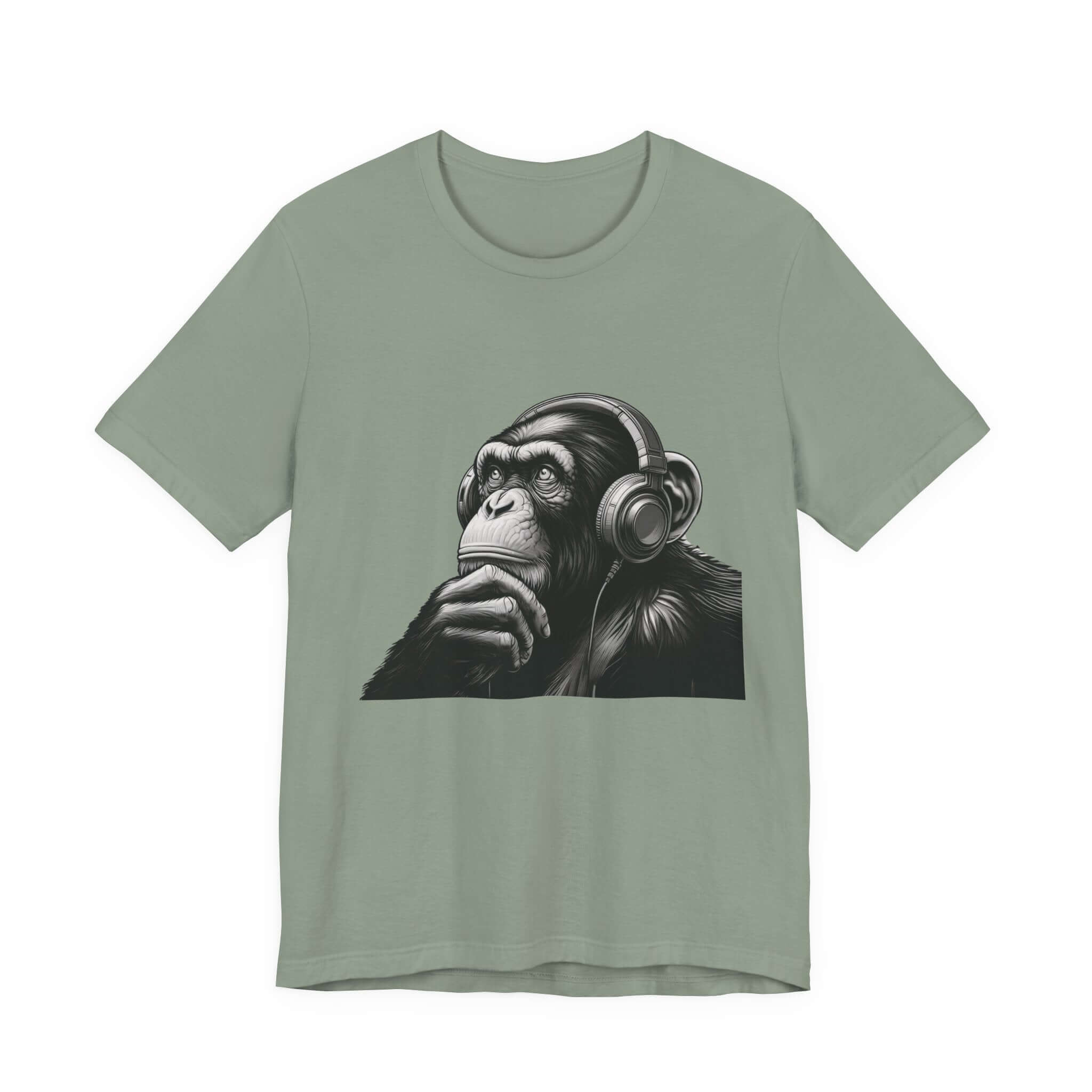 Chimpanzee Wearing Headphones Shirt, Pop Art Fans by PopCultureByDesign36