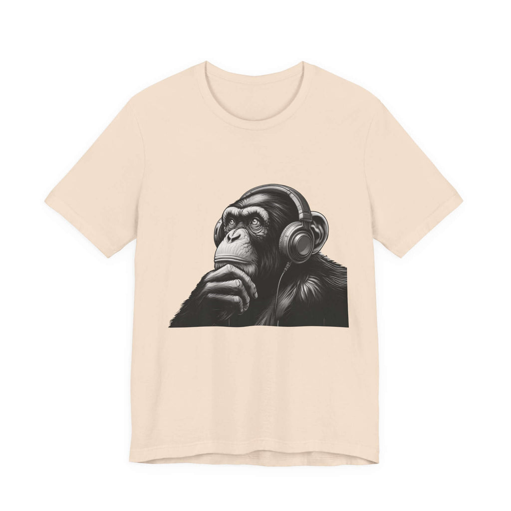 Chimpanzee Wearing Headphones Shirt, Pop Art Fans by PopCultureByDesign36