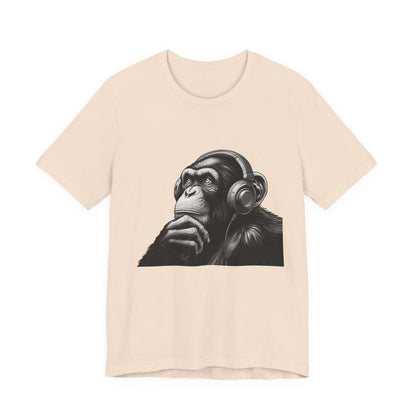 Chimpanzee Wearing Headphones Shirt, Pop Art Fans - Popbydesign