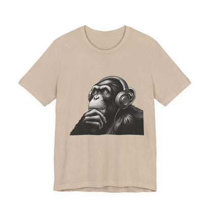 Chimpanzee Wearing Headphones Shirt, Pop Art Fans - Popbydesign