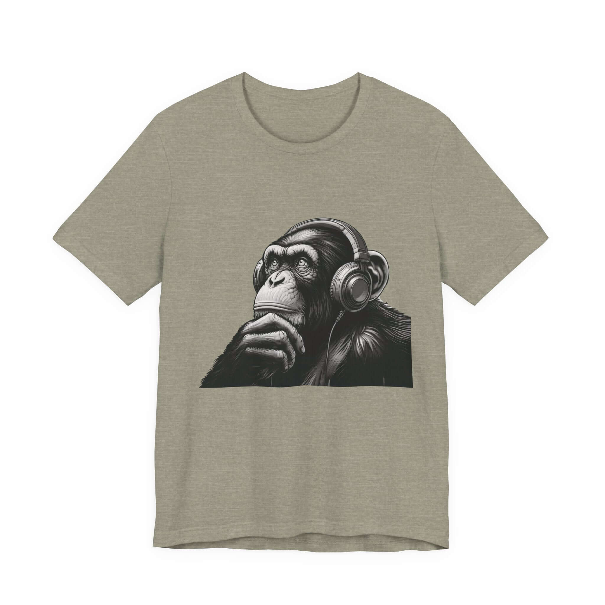 Chimpanzee Wearing Headphones Shirt, Pop Art Fans by PopCultureByDesign36