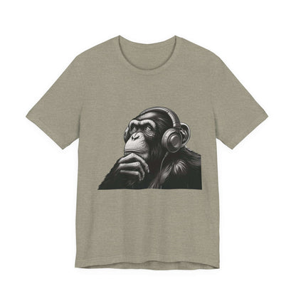Chimpanzee Wearing Headphones Shirt, Pop Art Fans - Popbydesign