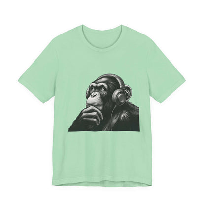 Chimpanzee Wearing Headphones Shirt, Pop Art Fans - Popbydesign