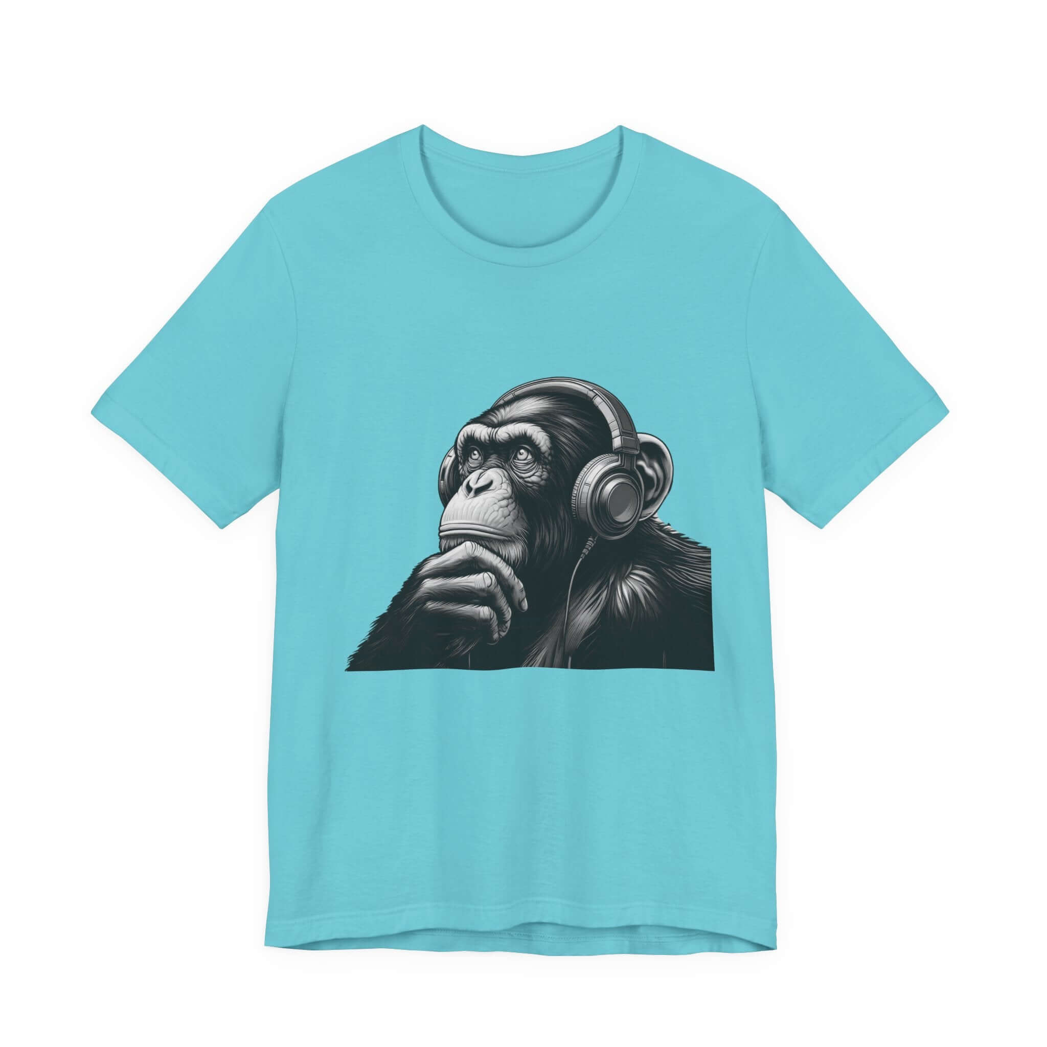 Chimpanzee Wearing Headphones Shirt, Pop Art Fans by PopCultureByDesign36