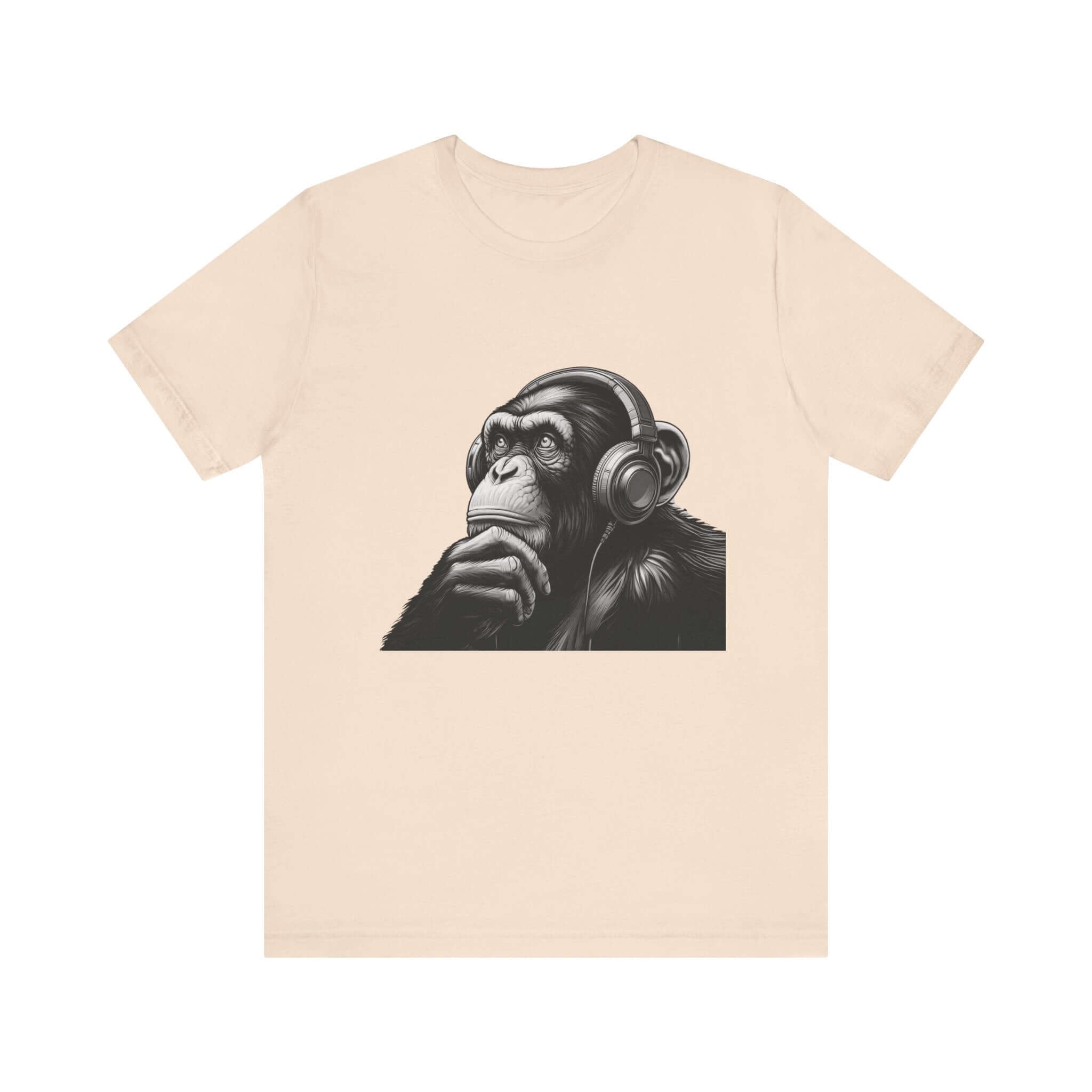 Chimpanzee Wearing Headphones Shirt, Pop Art Fans by PopCultureByDesign36