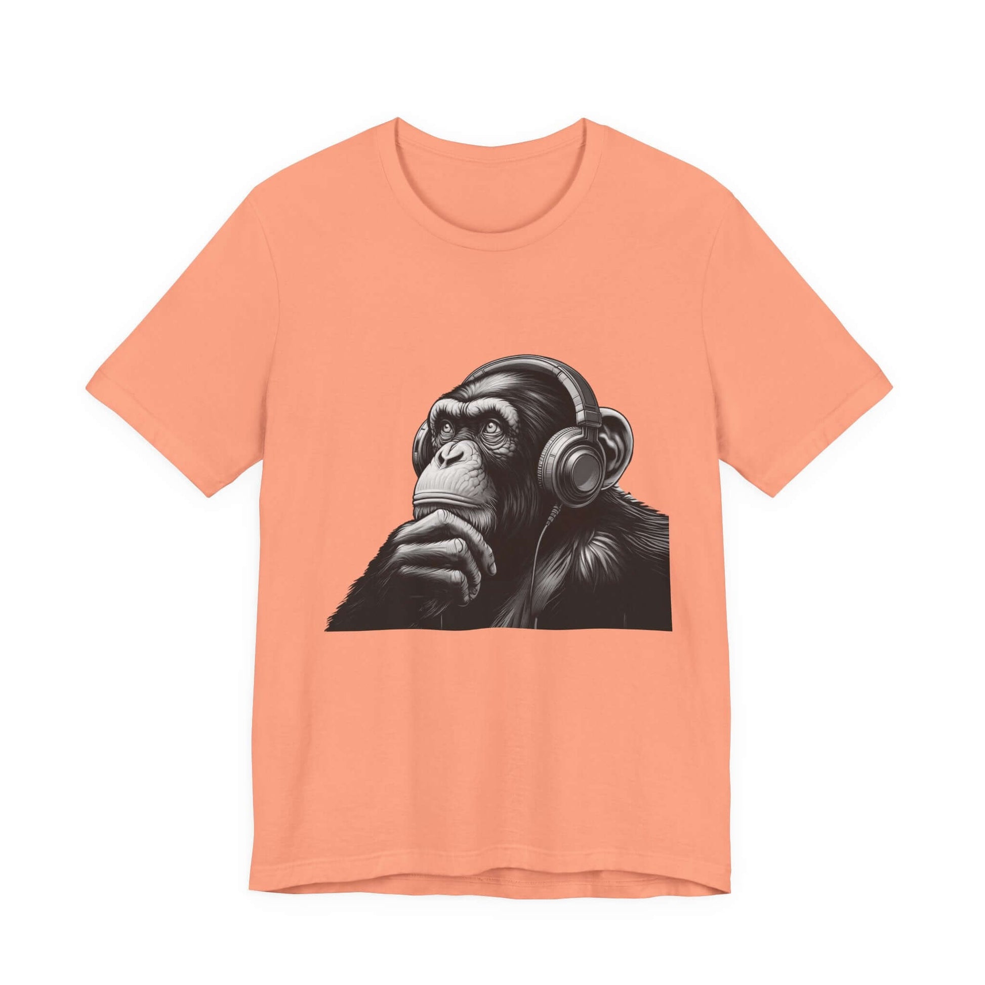 Chimpanzee Wearing Headphones Shirt, Pop Art Fans - Popbydesign