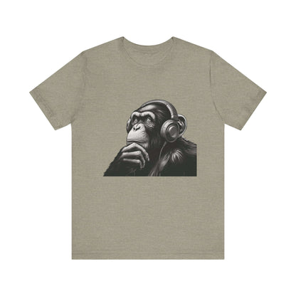 Chimpanzee Wearing Headphones Shirt, Pop Art Fans - Popbydesign