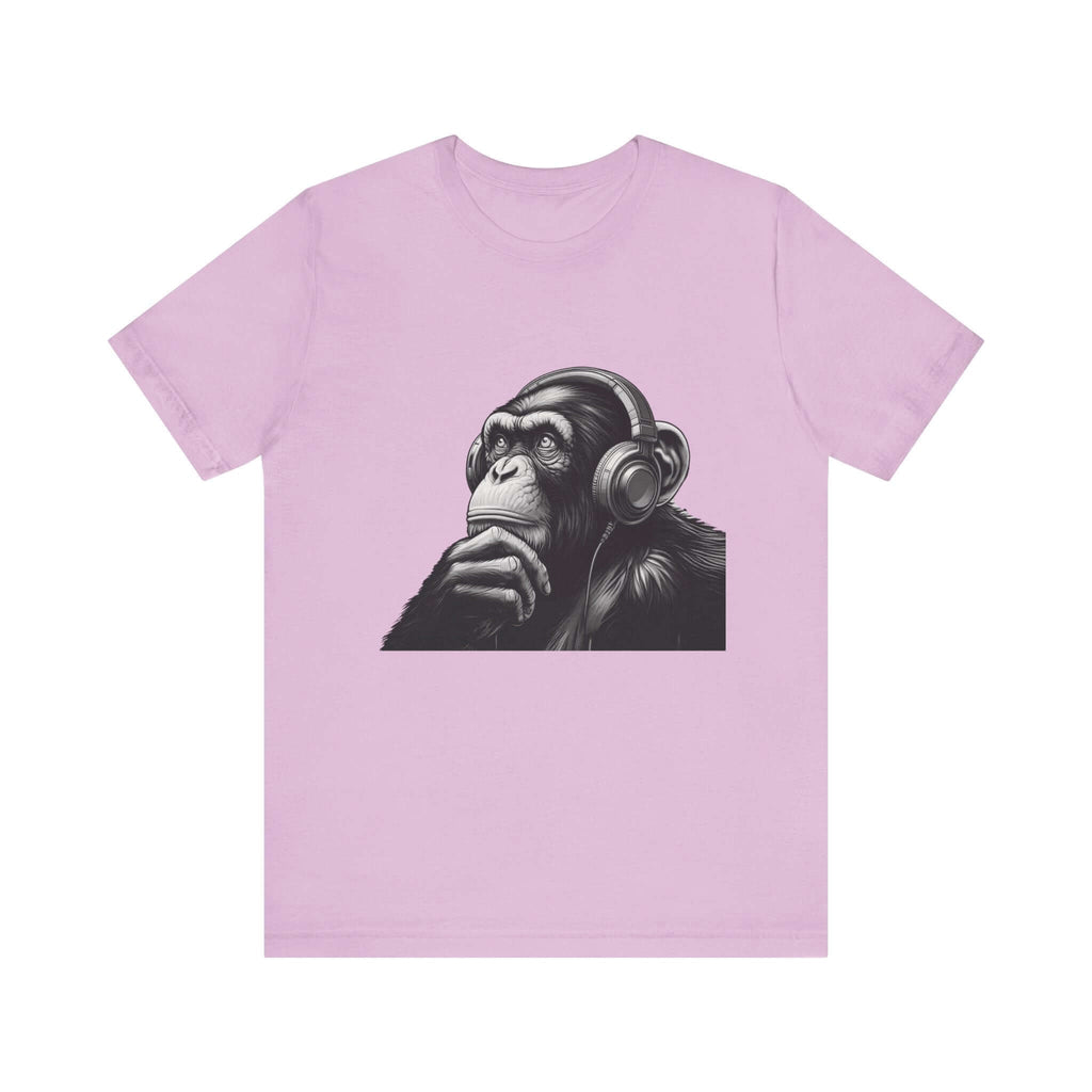 Chimpanzee Wearing Headphones Shirt, Pop Art Fans by PopCultureByDesign36