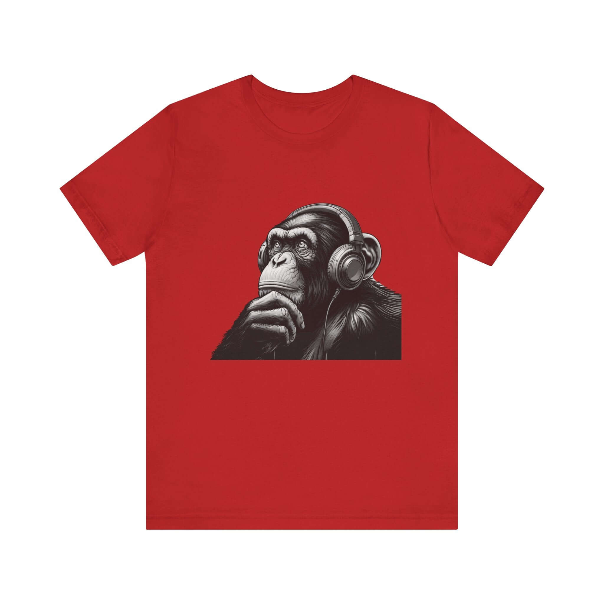Chimpanzee Wearing Headphones Shirt, Pop Art Fans by PopCultureByDesign36