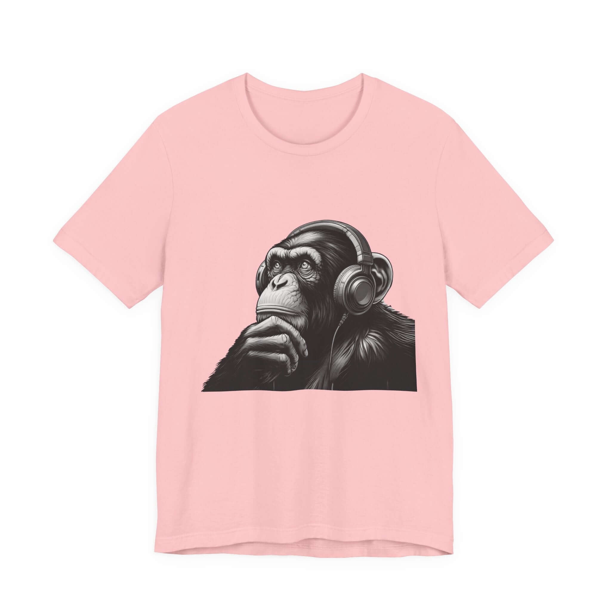 Chimpanzee Wearing Headphones Shirt, Pop Art Fans by PopCultureByDesign36