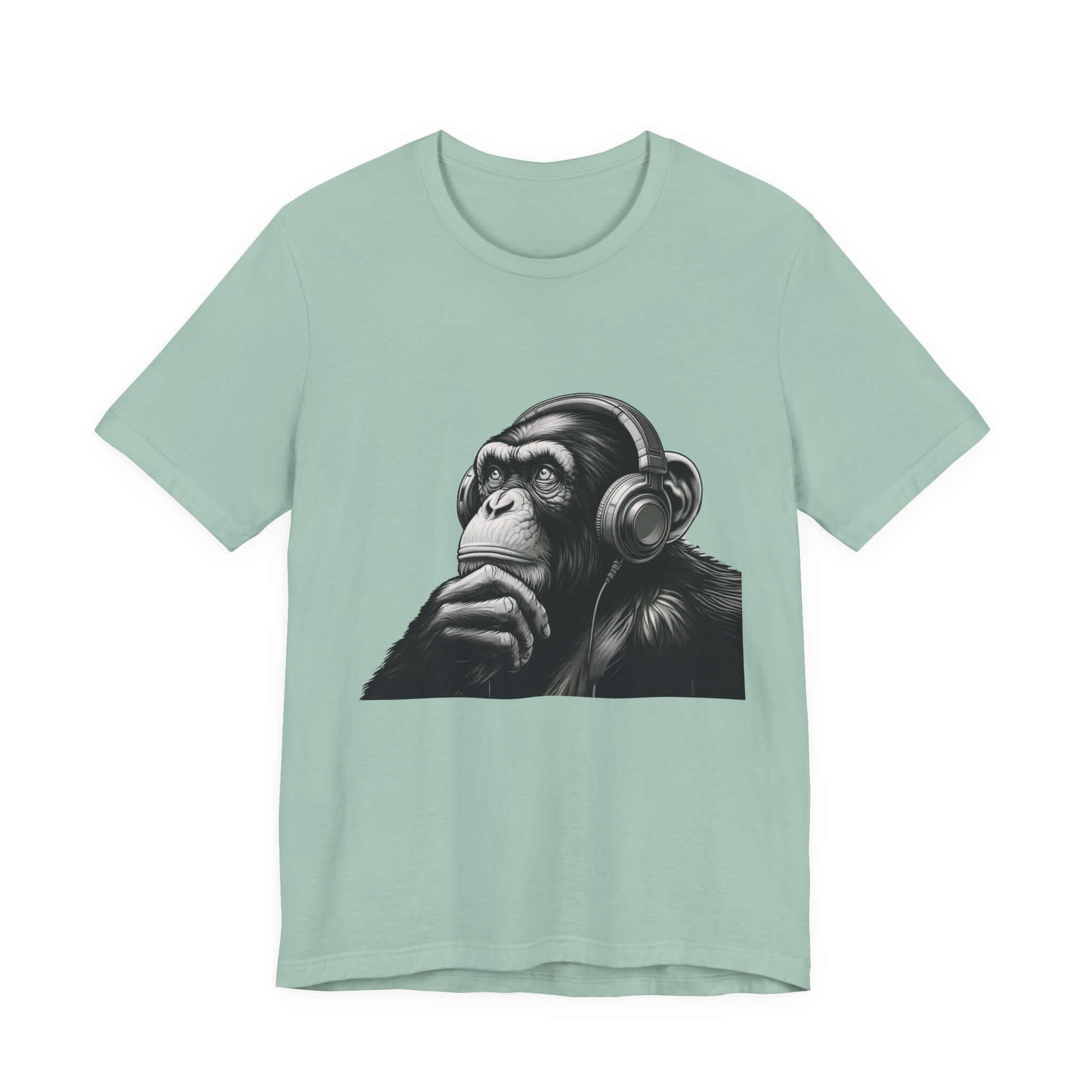 Chimpanzee Wearing Headphones Shirt, Pop Art Fans - Popbydesign