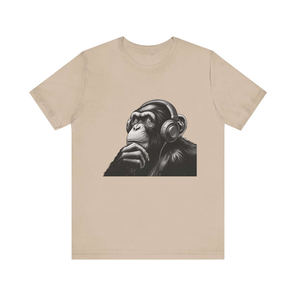 Chimpanzee Wearing Headphones Shirt, Pop Art Fans by PopCultureByDesign36