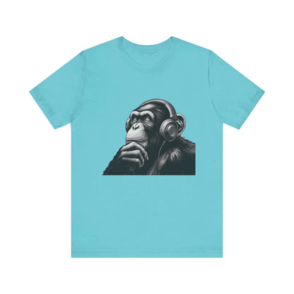 Chimpanzee Wearing Headphones Shirt, Pop Art Fans - Popbydesign