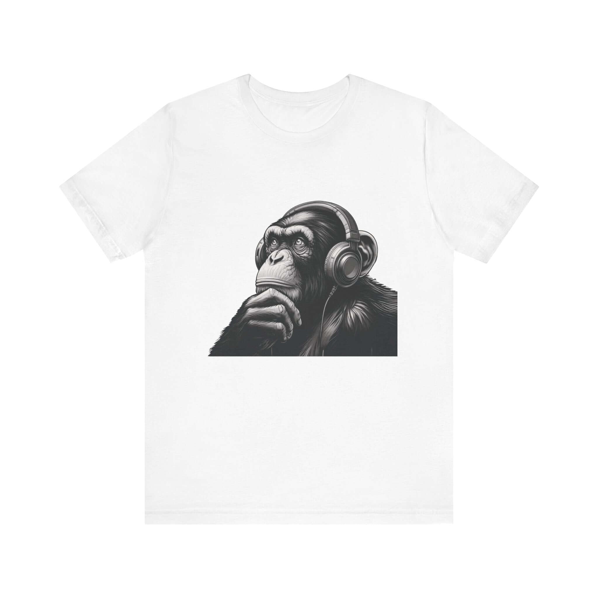 Chimpanzee Wearing Headphones Shirt, Pop Art Fans by PopCultureByDesign36