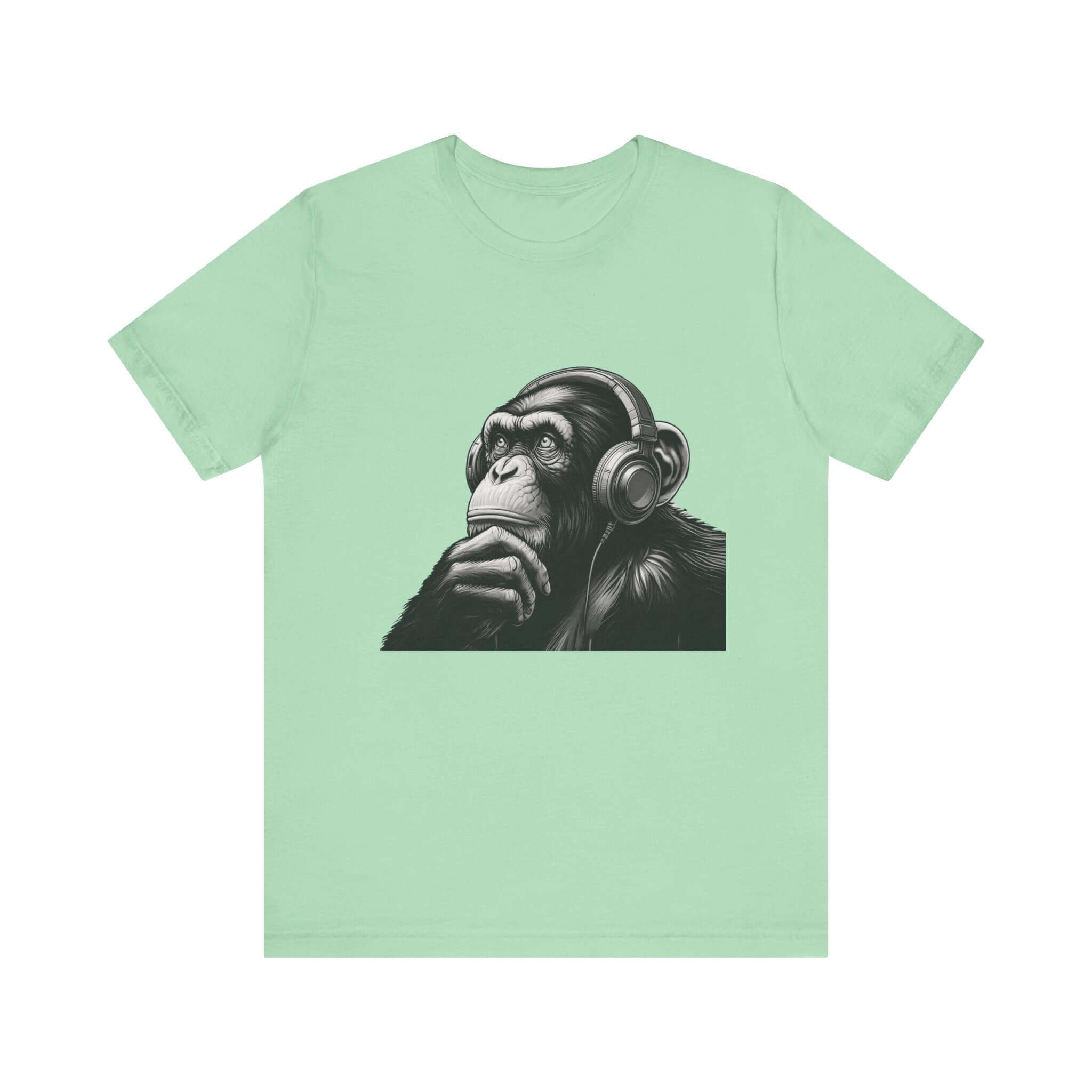 Chimpanzee Wearing Headphones Shirt, Pop Art Fans by PopCultureByDesign36