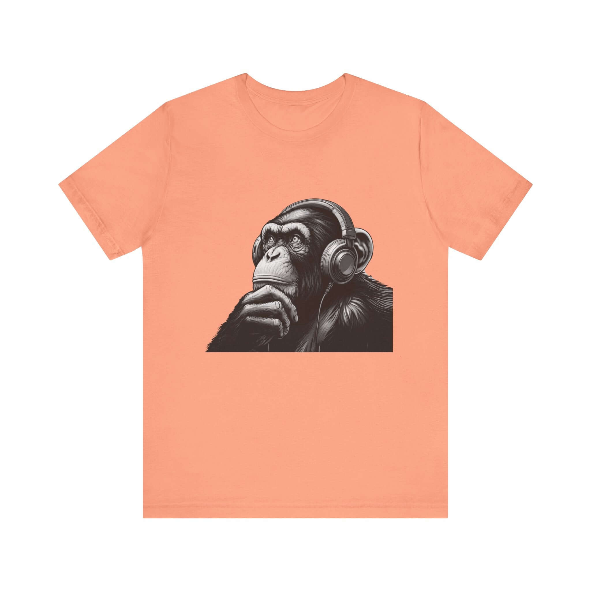 Chimpanzee Wearing Headphones Shirt, Pop Art Fans by PopCultureByDesign36