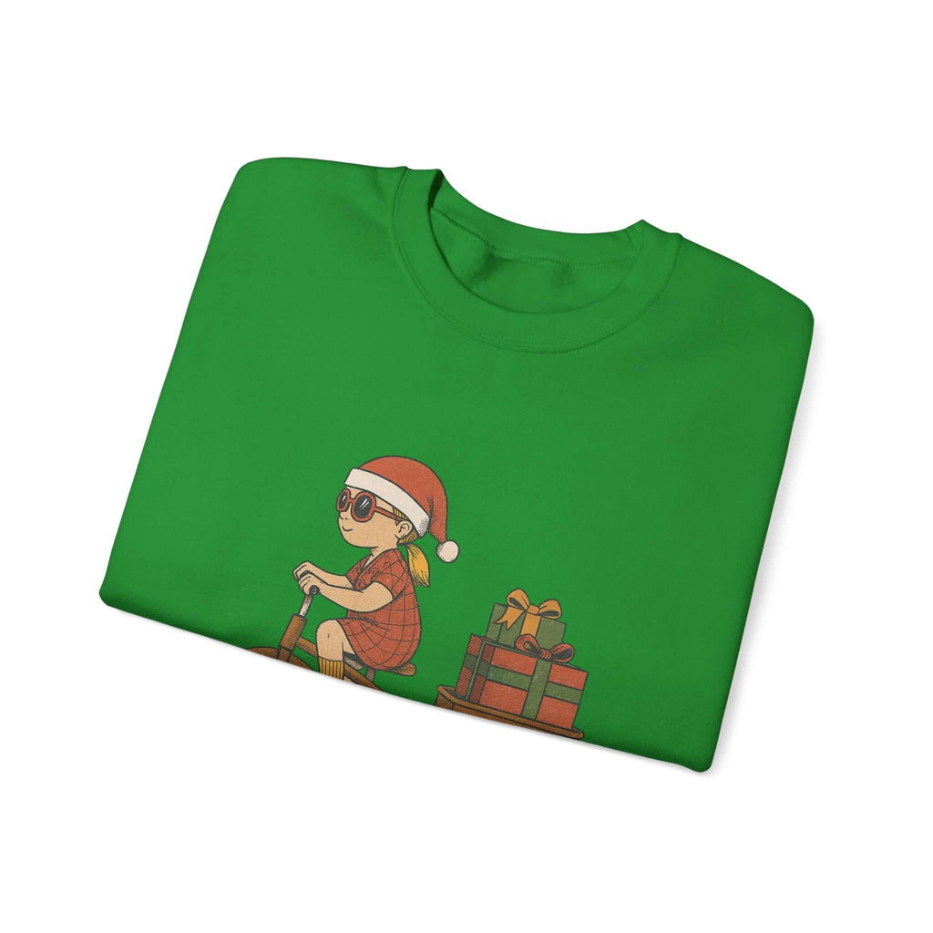 Christmas Bike Ride Sweatshirt, Santa Hat Daughter Gift by PopCultureByDesign36