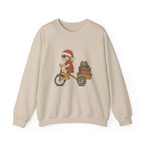 Christmas Bike Ride Sweatshirt, Santa Hat Daughter Gift by PopCultureByDesign36