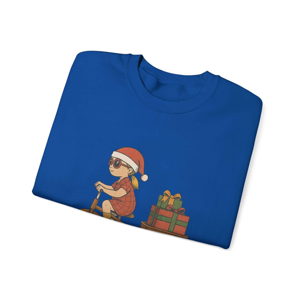 Christmas Bike Ride Sweatshirt, Santa Hat Daughter Gift by PopCultureByDesign36