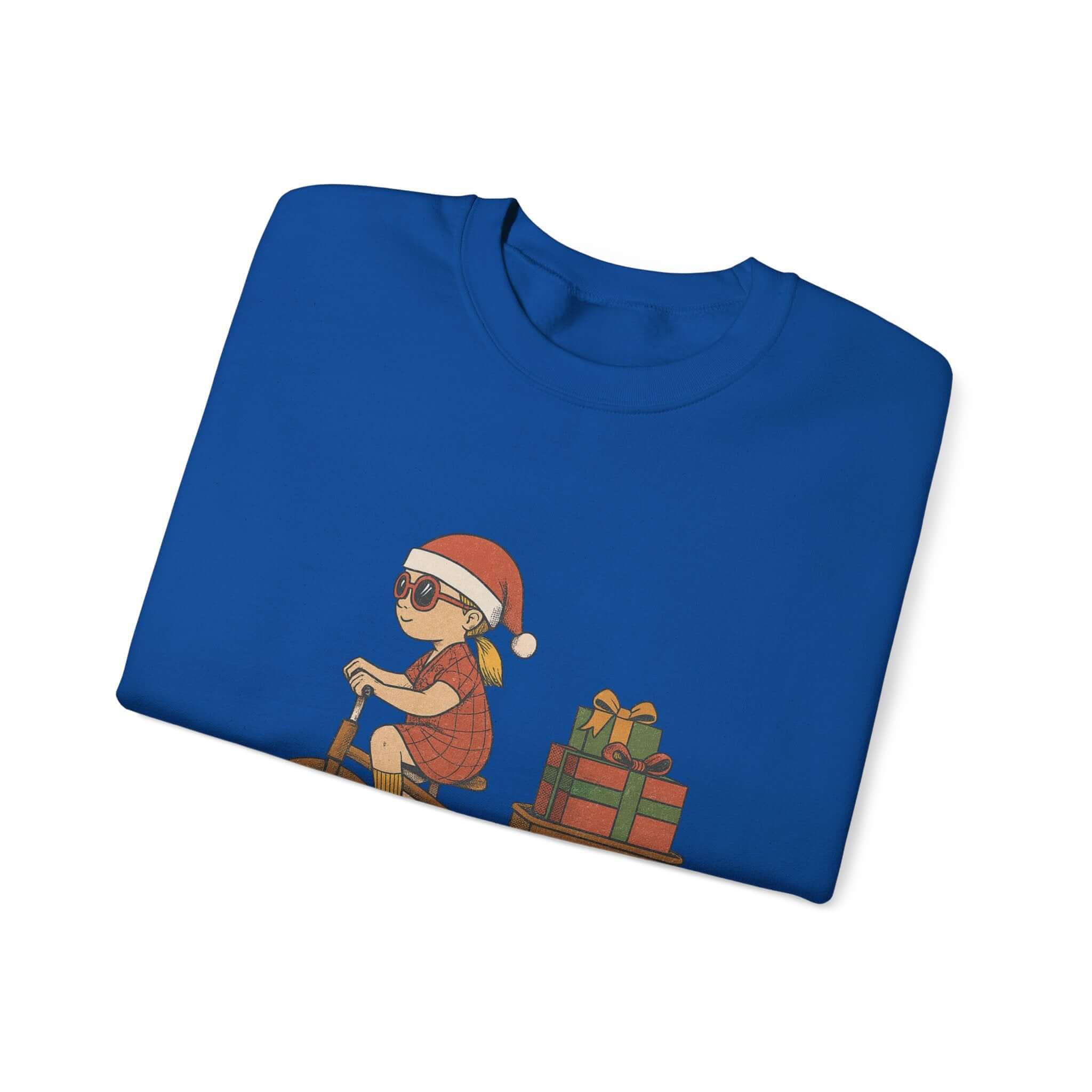 Christmas Bike Ride Sweatshirt, Santa Hat Daughter Gift by PopCultureByDesign36