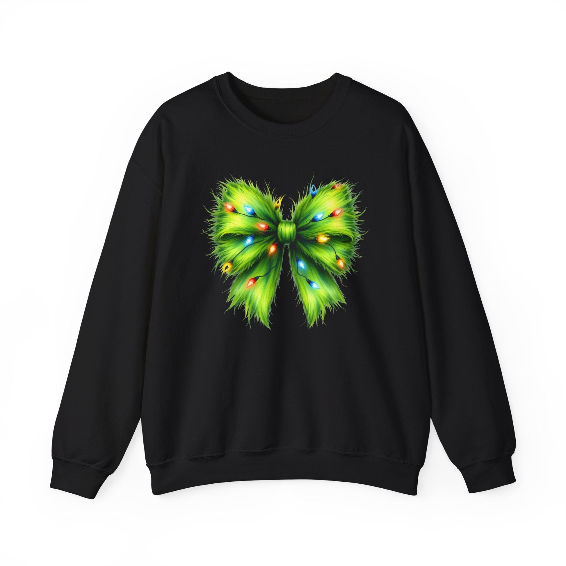 Christmas Bow Sweatshirt, Coquette Holiday Sweatshirt - Popbydesign