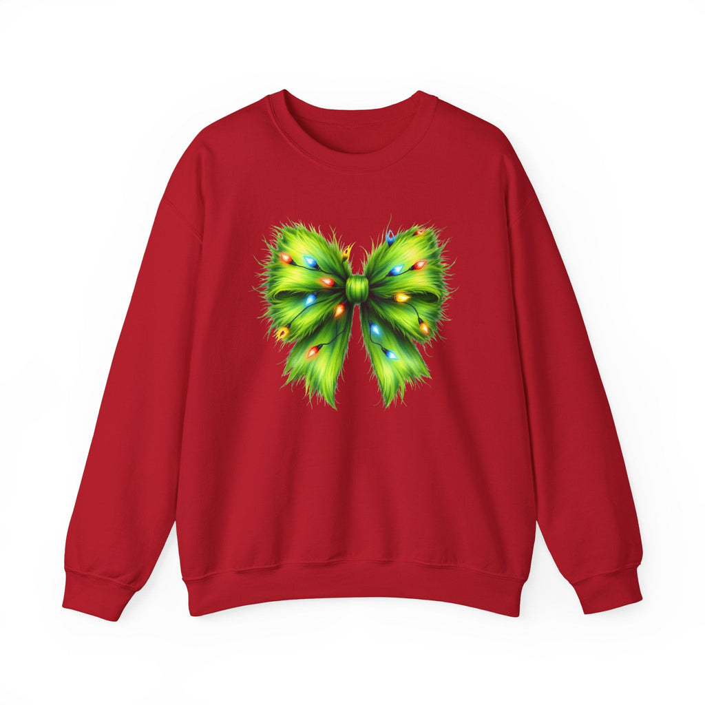 Christmas Bow Sweatshirt, Coquette Holiday Sweatshirt by PopCultureByDesign36