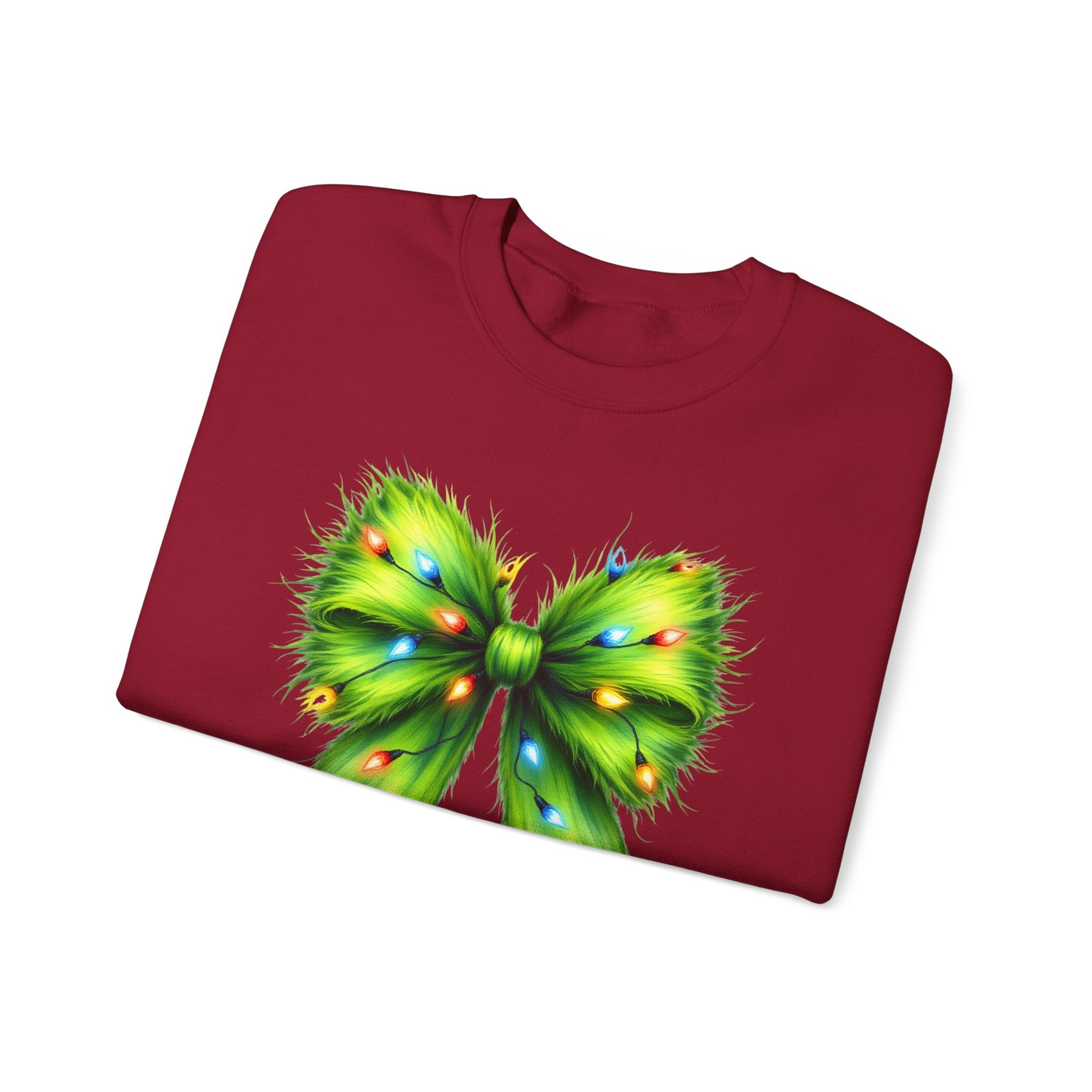 Christmas Bow Sweatshirt, Coquette Holiday Sweatshirt by PopCultureByDesign36