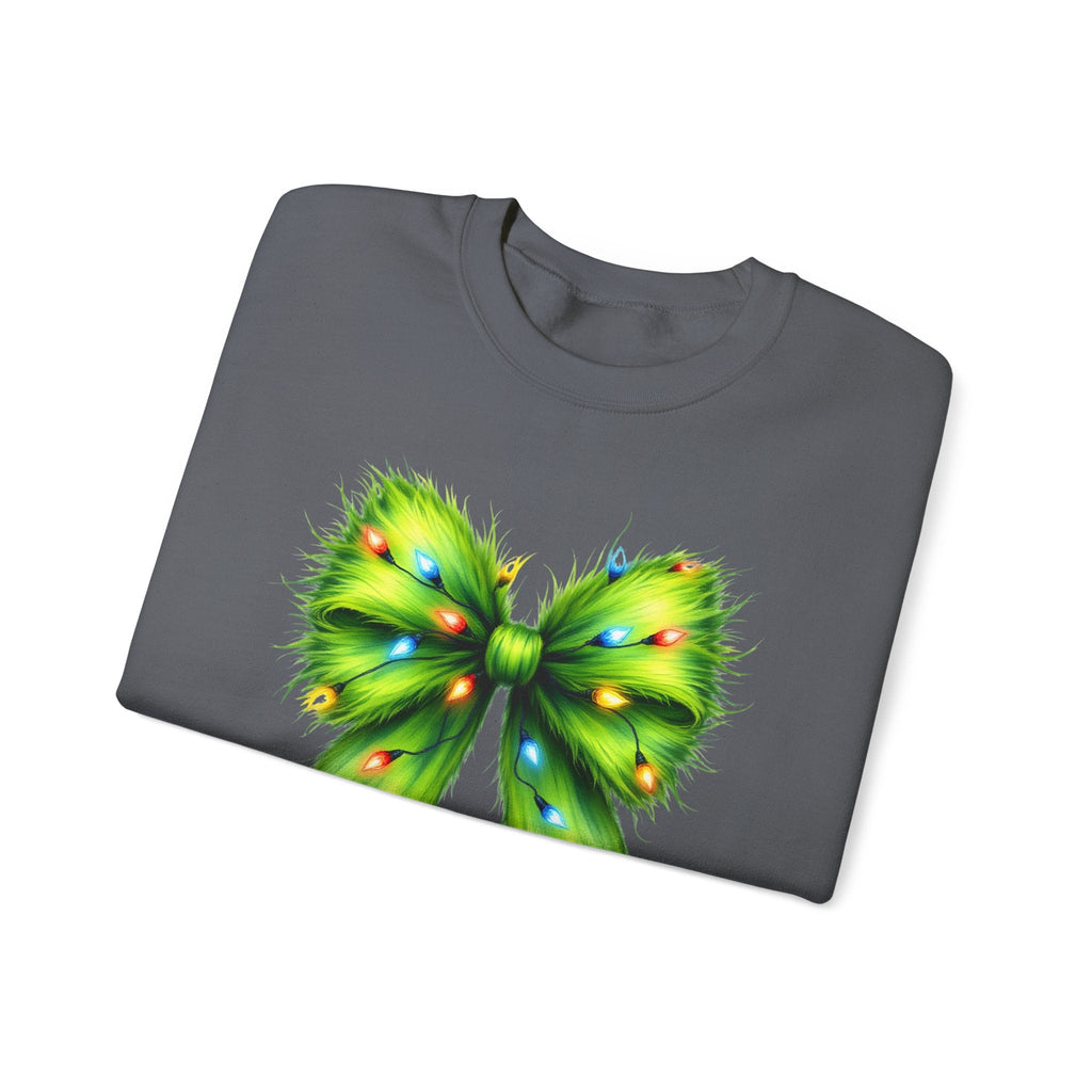 Christmas Bow Sweatshirt, Coquette Holiday Sweatshirt by PopCultureByDesign36