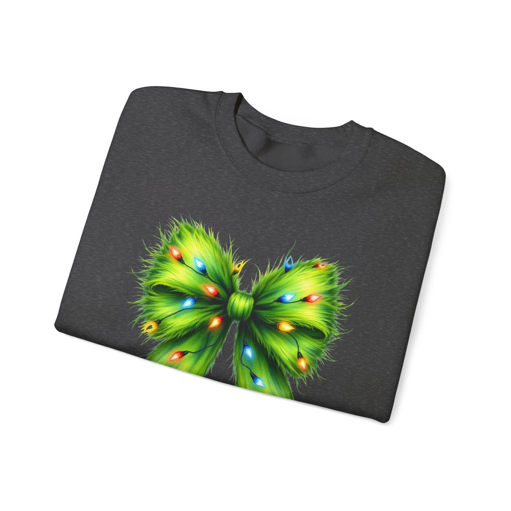 Christmas Bow Sweatshirt, Coquette Holiday Sweatshirt by PopCultureByDesign36