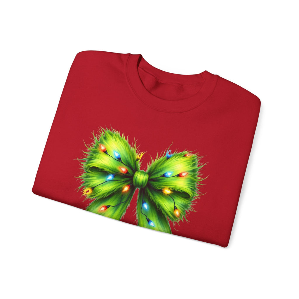Christmas Bow Sweatshirt, Coquette Holiday Sweatshirt by PopCultureByDesign36