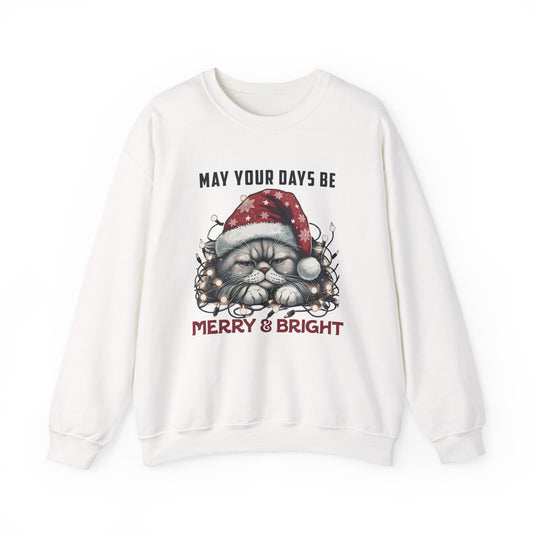 Christmas Cat Sweatshirt, Holiday Cat Sweatshirt - Popbydesign