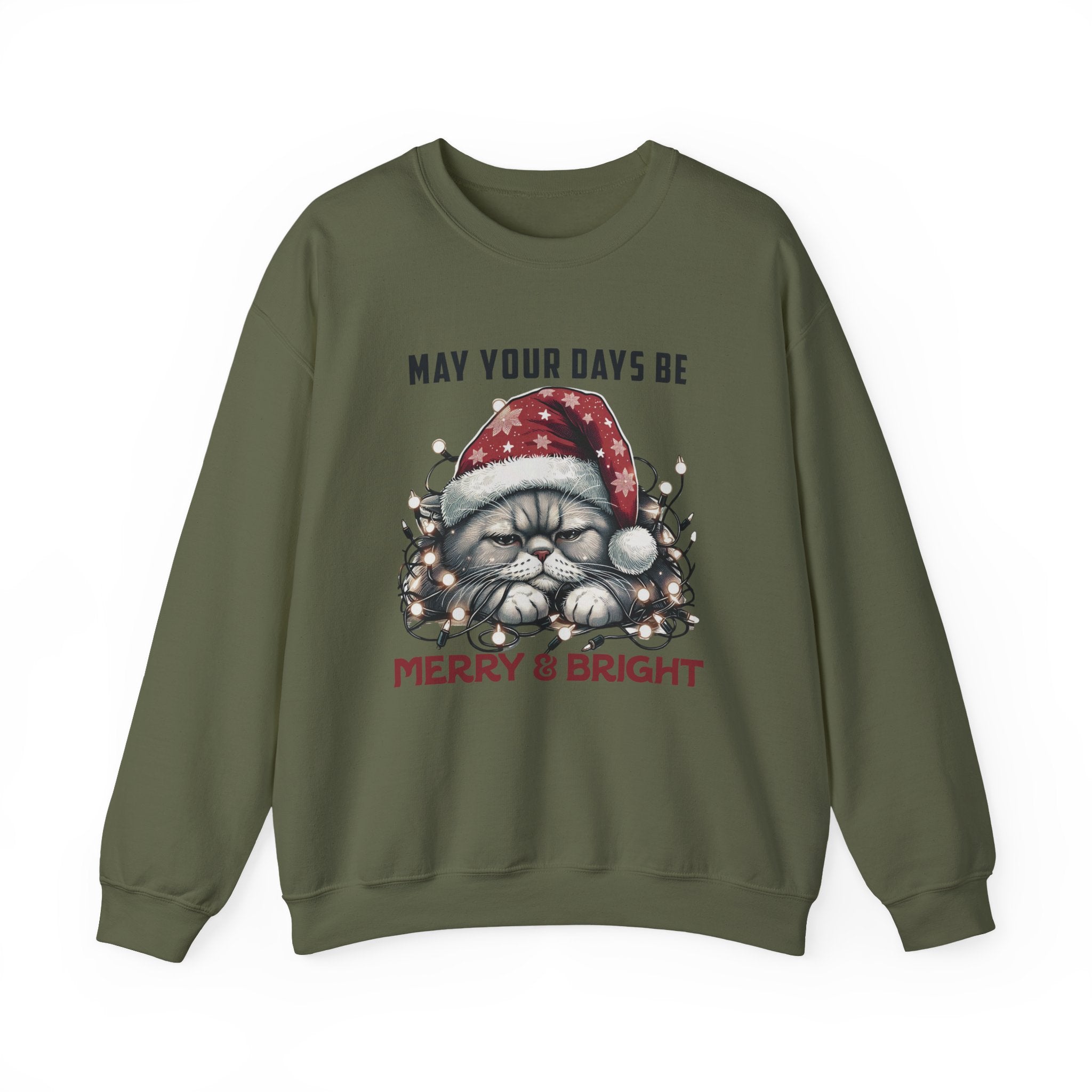 Christmas Cat Sweatshirt, Holiday Cat Sweatshirt by PopCultureByDesign36