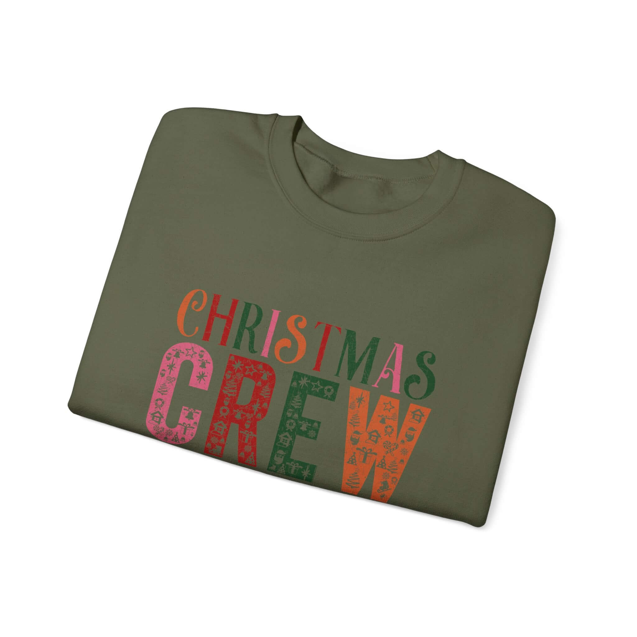 Christmas Crew Sweatshirt, Winter Festive Sweater by PopCultureByDesign36