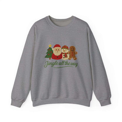 Christmas Jingle All the Way Sweatshirt, Gingerbread Sweatshirt - Popbydesign