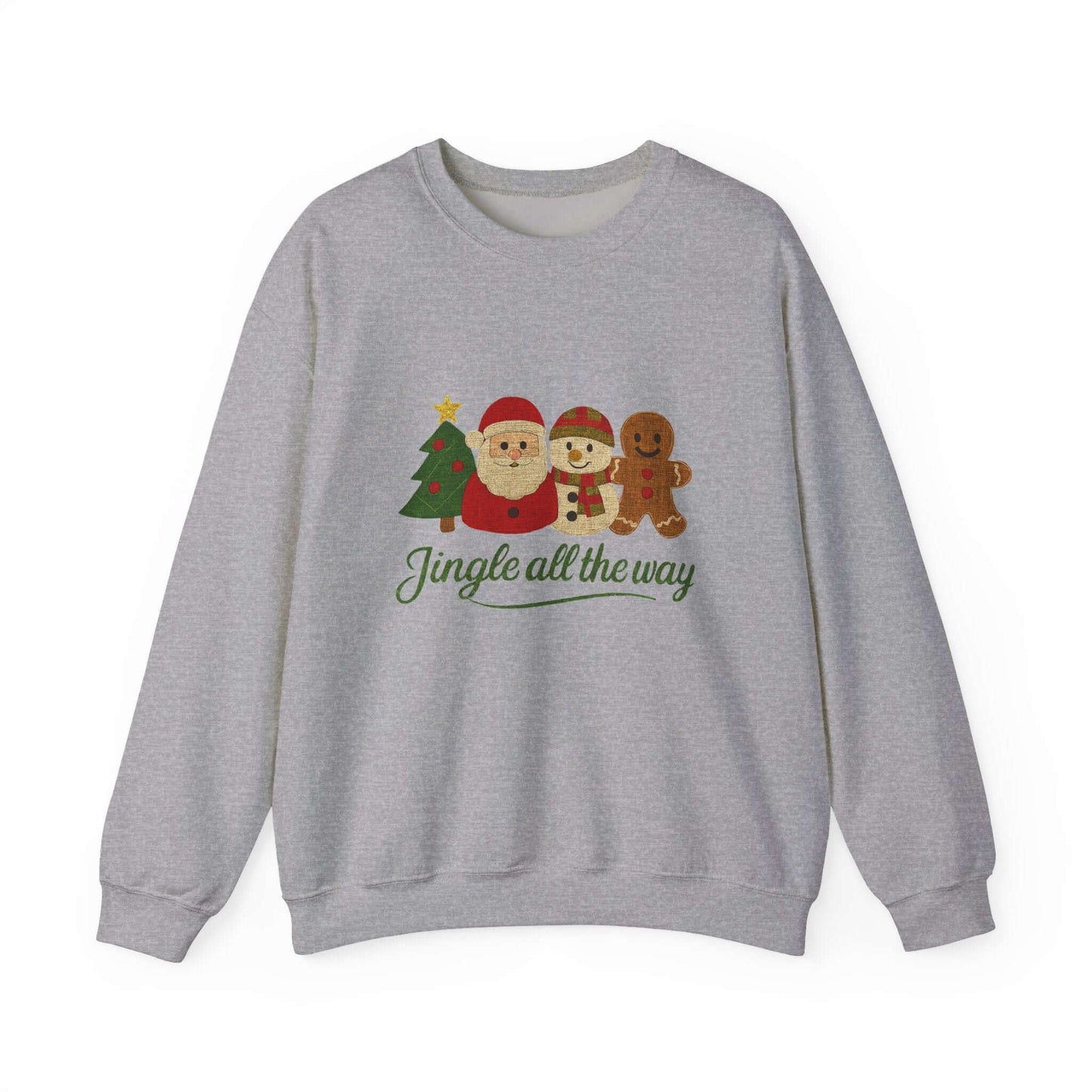 Christmas Jingle All the Way Sweatshirt, Gingerbread Sweatshirt - Popbydesign