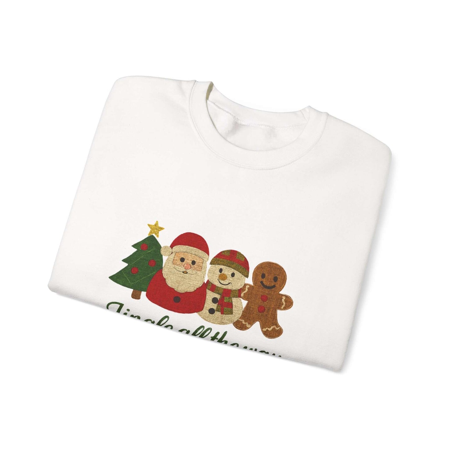 Christmas Jingle All the Way Sweatshirt, Gingerbread Sweatshirt - Popbydesign