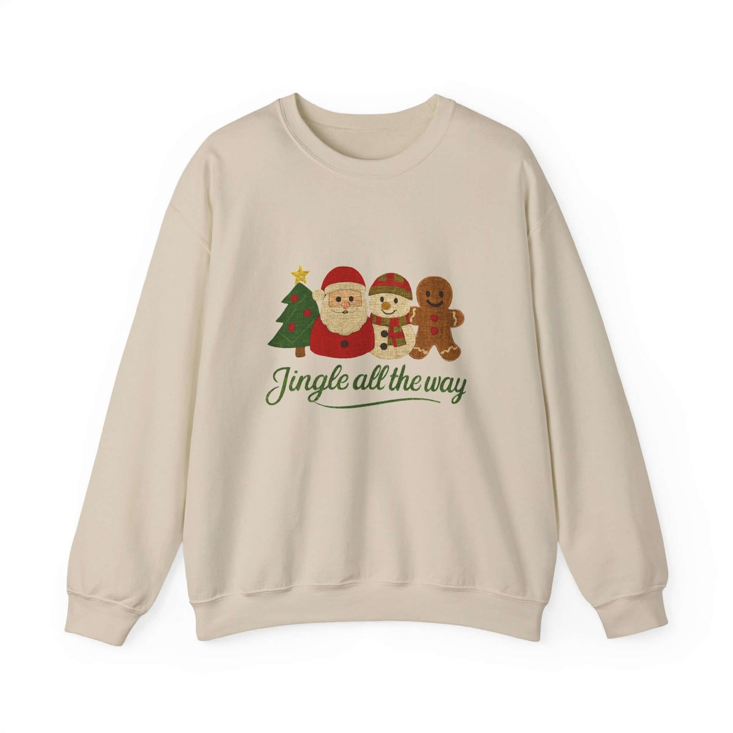 Christmas Jingle All the Way Sweatshirt, Gingerbread Sweatshirt - Popbydesign